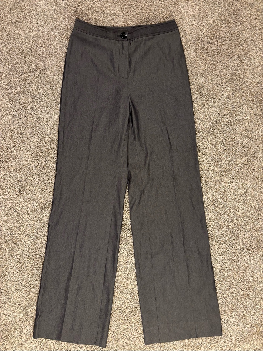 St. John Tailored Wide-Leg Trousers in Charcoal